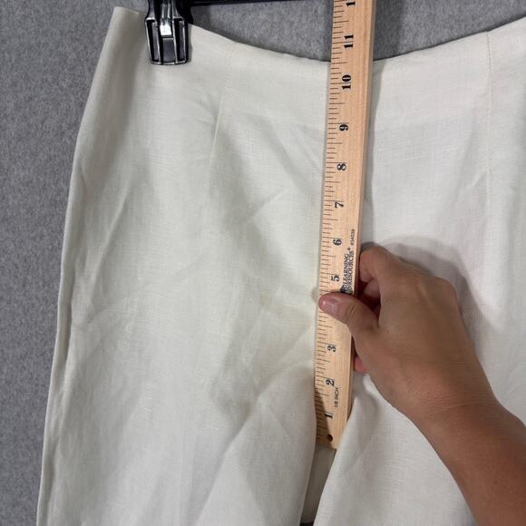 Emma James Linen Pants 10P Baggy Lined Trouser Eyelet Grandma Classic Nautical - Picture 6 of 13